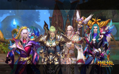 图片: 图8:《神魔大陆》截图-精灵族全家福.jpg