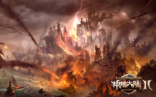 图片: 图2《神魔大陆2》实景截图-血色战火中的自由港.jpg
